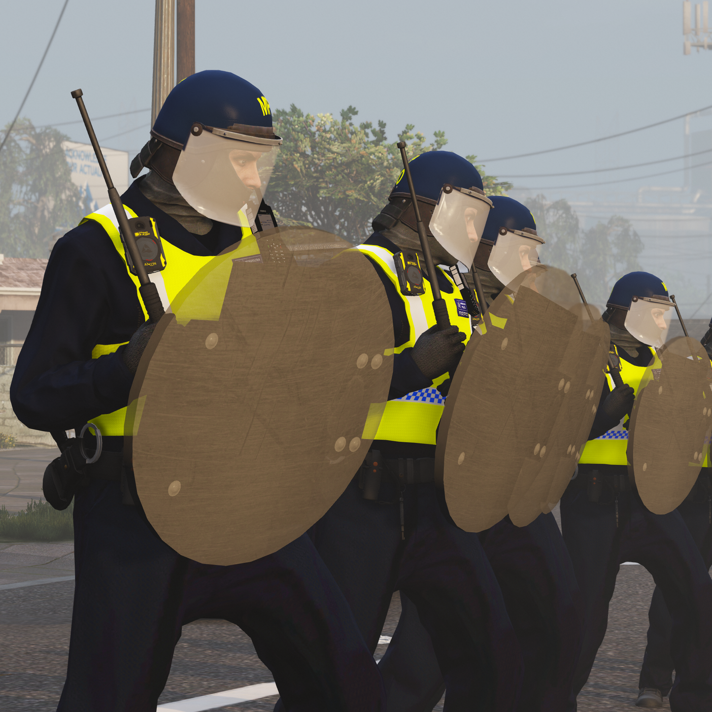 UK Police Riot Shield (Round Shield, AR2-Style)